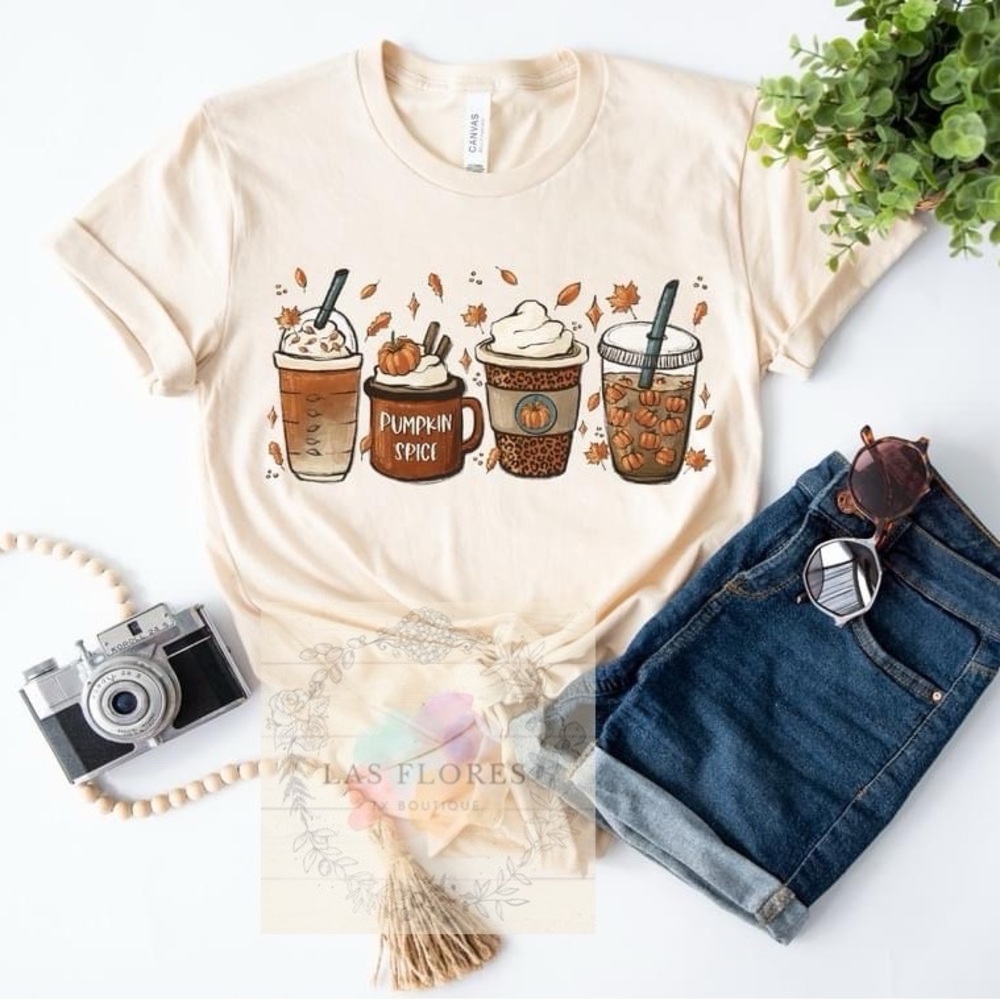 Pumpkin spice coffee lovers fall design shirt